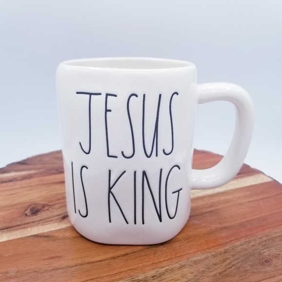 Rae Dunn JESUS IS KING Mug NWOT - Picture 1 of 6